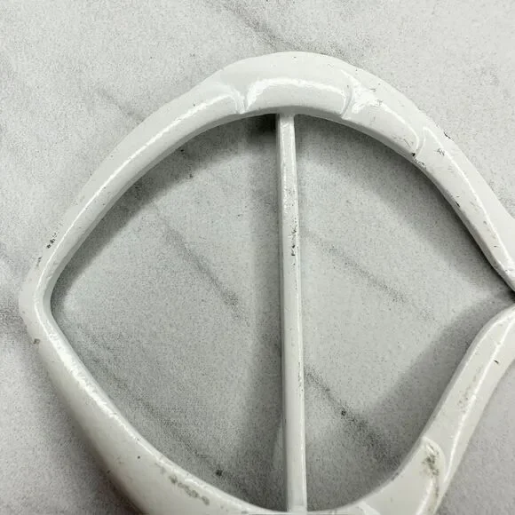 Vintage Metal White Fish Scarf Slide Shirt Tie Bar Belt Buckle - Picture 3 of 10